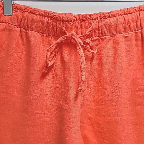 GAP Womens Linen/Rayon Blend Elastic Waist 4 Pocket Coral Shorts Size S (NWT) - Picture 4 of 10